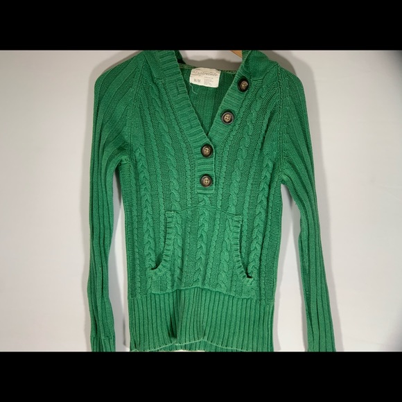 Aeropostale green hoodie sweater pullover top - Picture 1 of 3